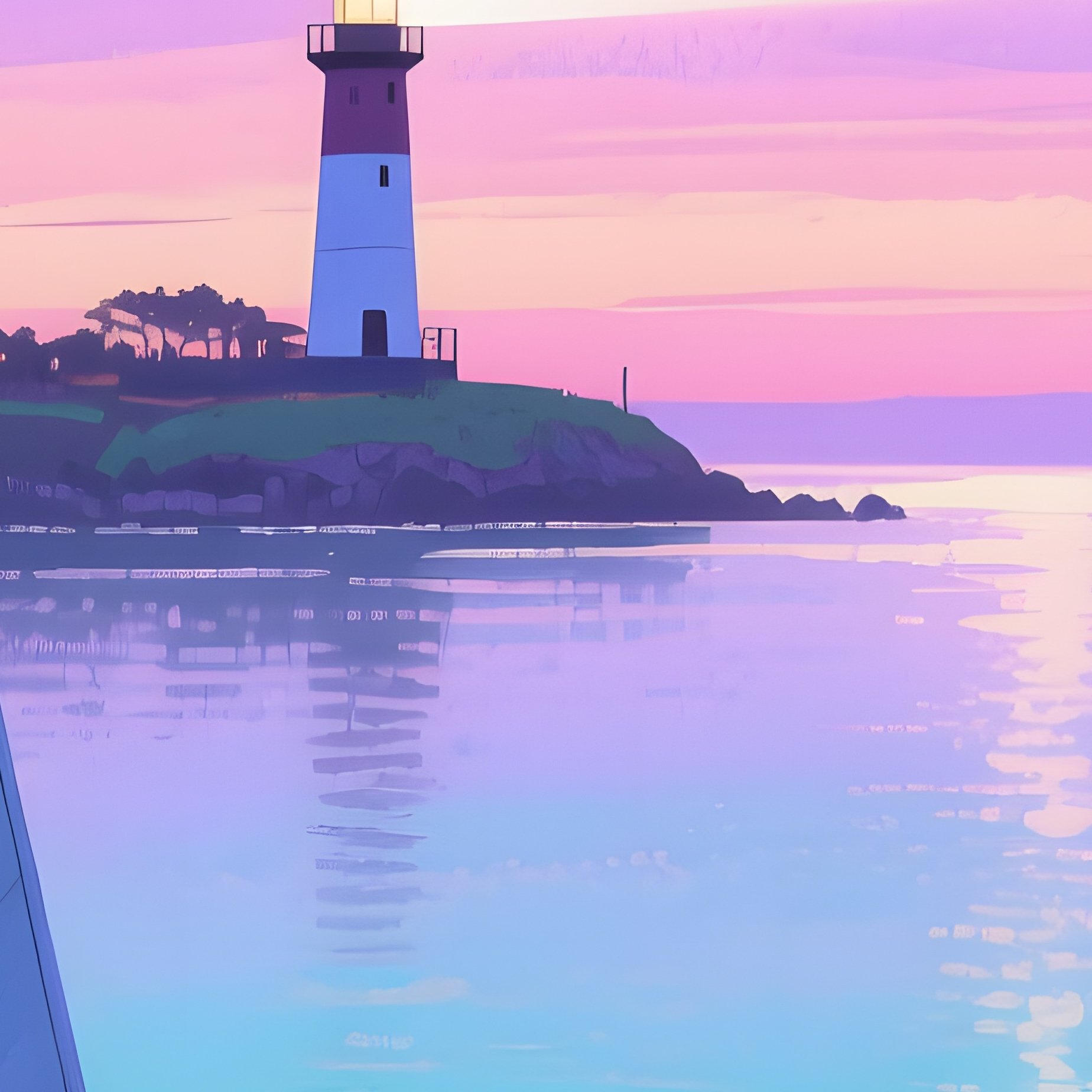 A Tranquil Bay At Twilight, Sailboats Bobbing Gently, Watercolor Gradient From Teal To Violet, - Full Resolution Quality Preview