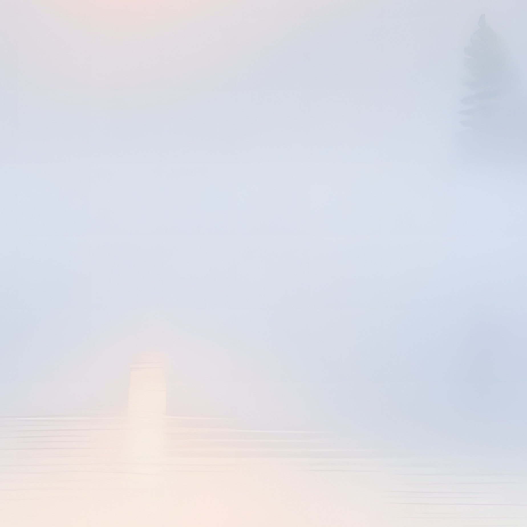 A Tranquil Foggy Lake At Dawn, Lone Rowboat Gently Bobbing, Watercolor Muted Blues And Pale Grays - Full Resolution Quality Preview