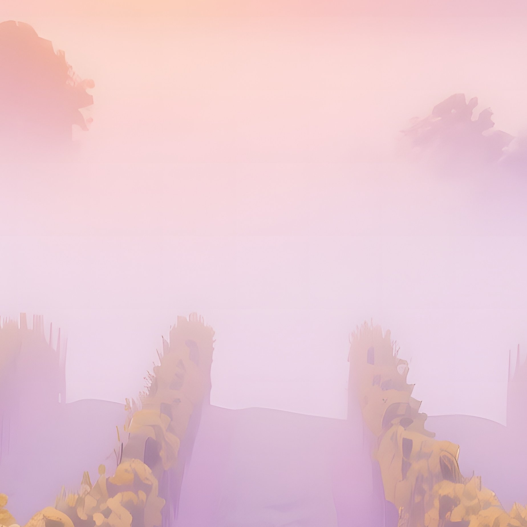 A Tranquil Sunrise Over A Foggy Vineyard, Rows Of Grapevines Disappearing Into Mist, Watercolor - Full Resolution Quality Preview