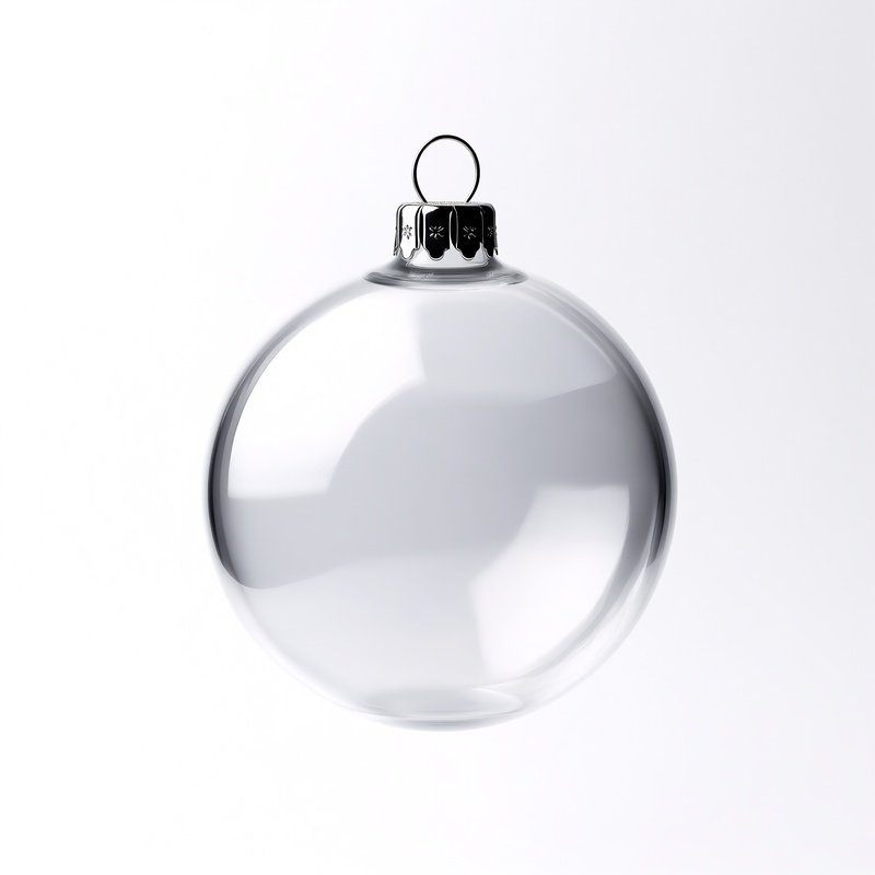 A Transparent Glass Christmas Ornament Christmas Ornament