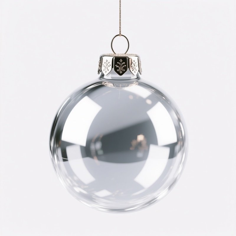 A Transparent Glass Christmas Ornament Christmas Ornament
