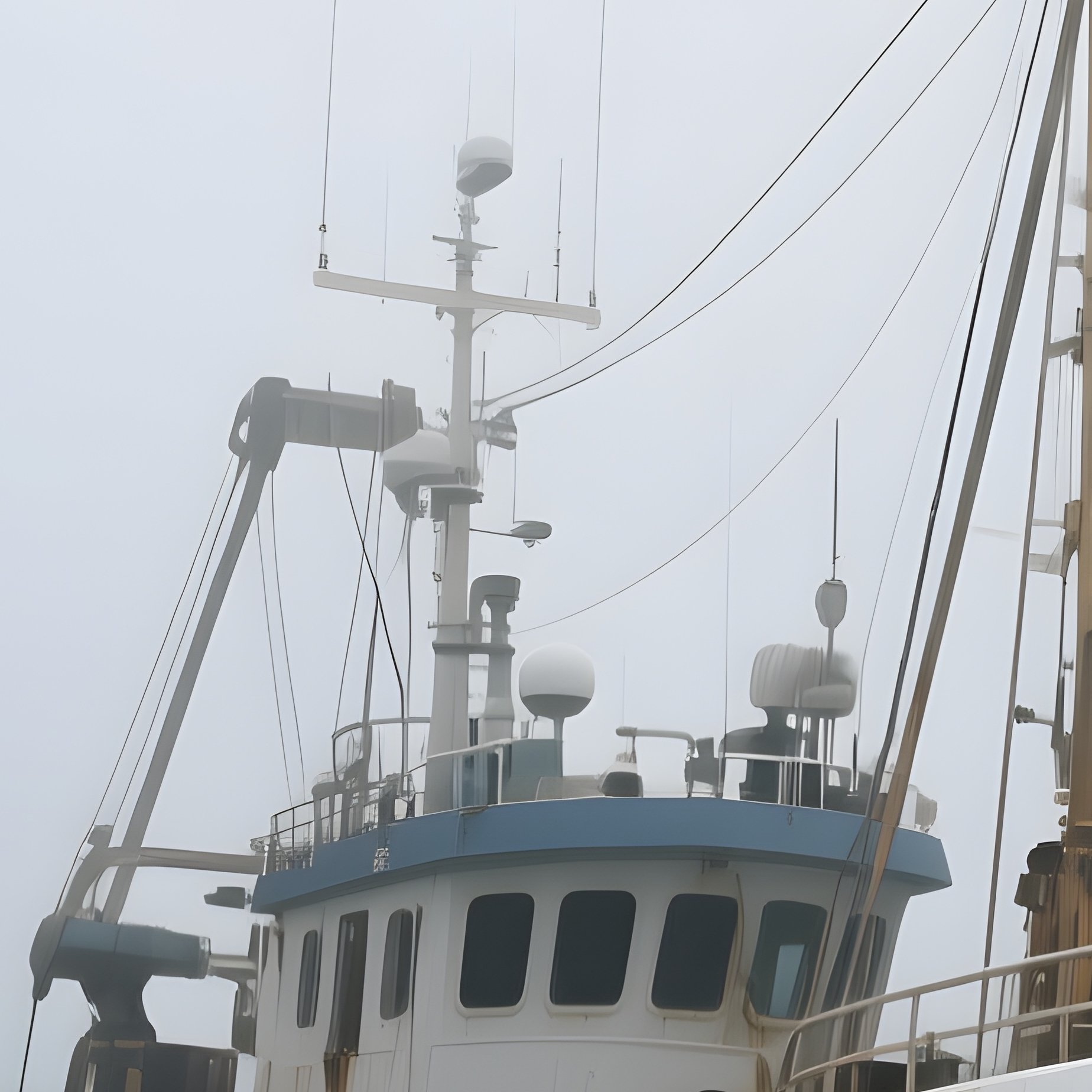 A Trawler Navigating Through Thick Coastal Fog - Full Resolution Quality Preview
