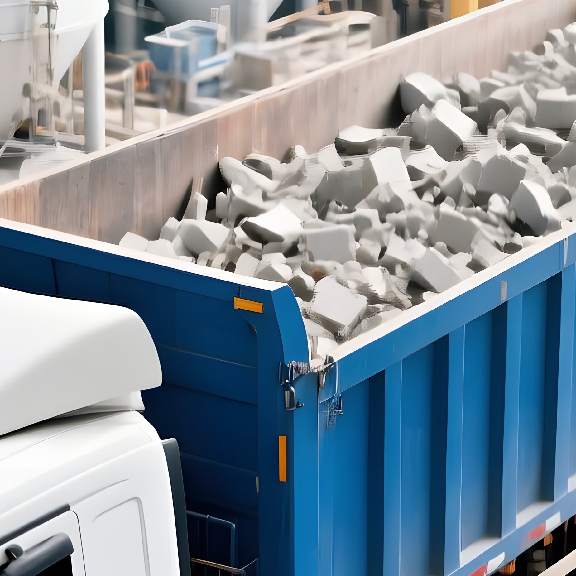 A Truck Loaded With Materials Inside A Warehouse Industrial - Full Resolution Quality Preview
