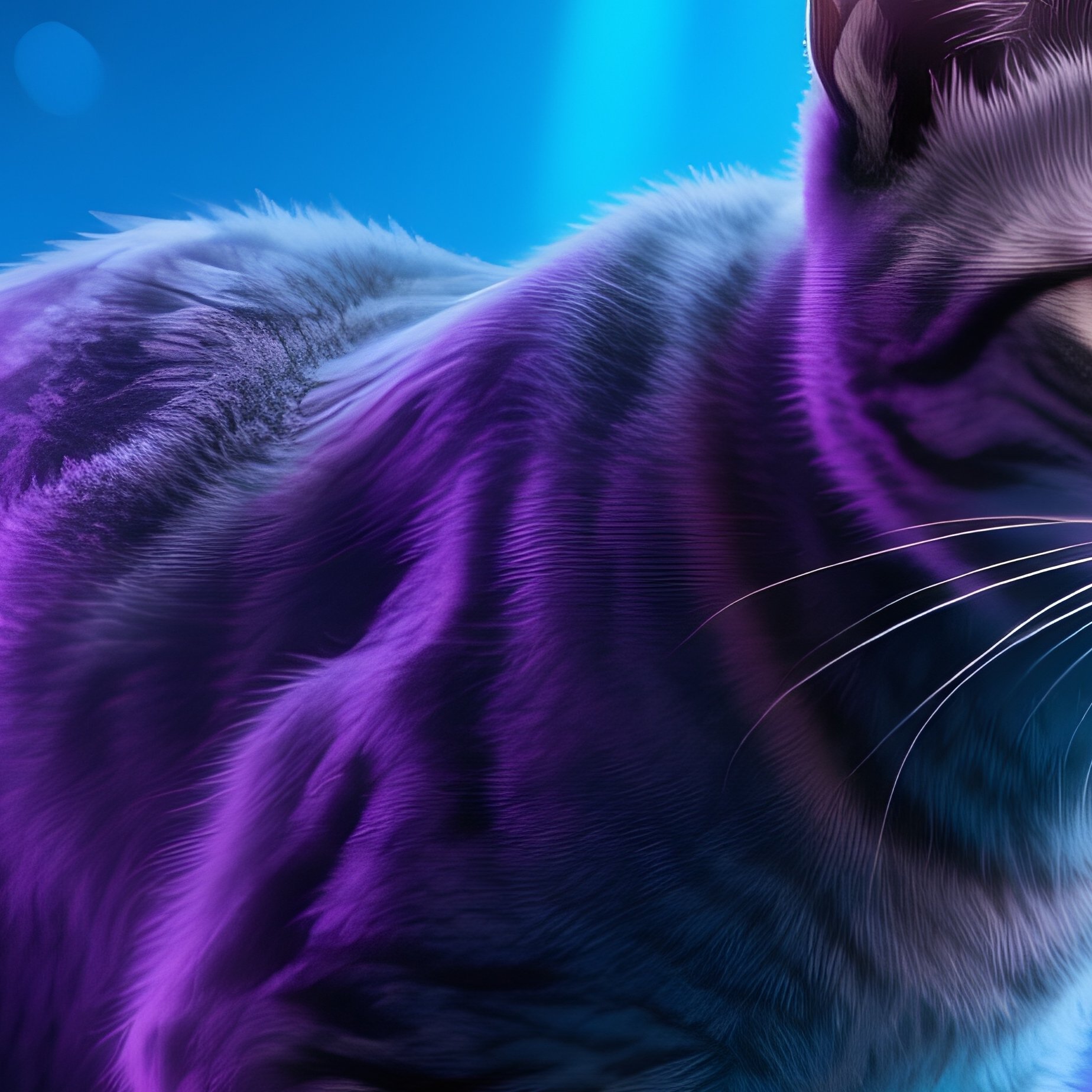 A Turkish Van Cat Hunting Low Science Fiction - Full Resolution Quality Preview