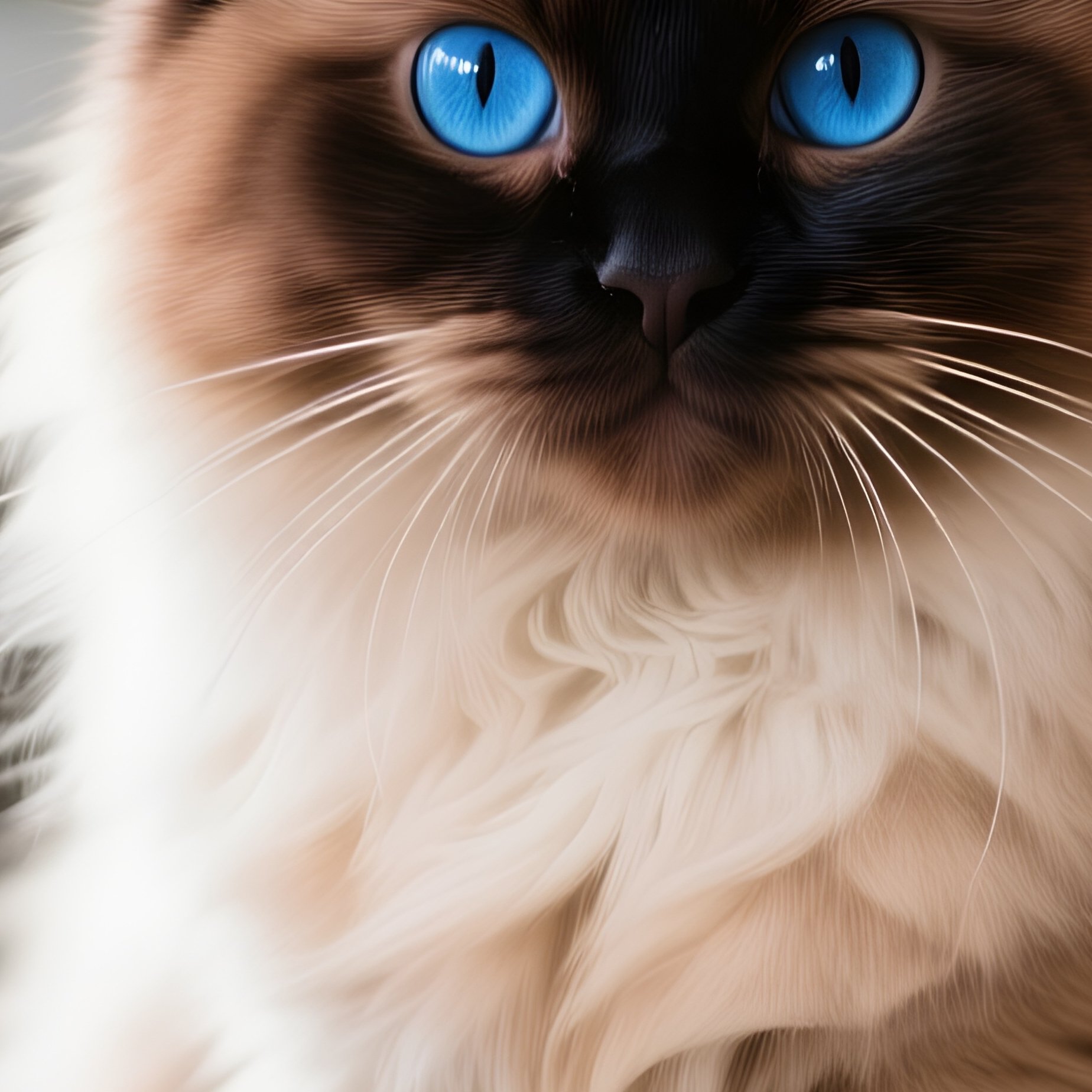 A Turkish Van Cat Peeks Over Couch Edge - Full Resolution Quality Preview