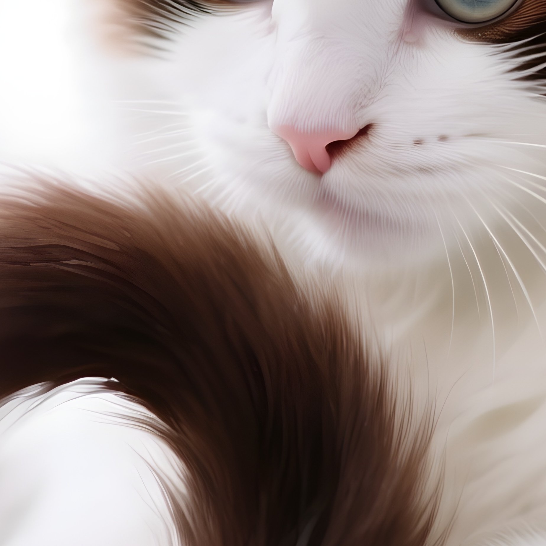 A Turkish Van Cat Playing With Its Tail - Full Resolution Quality Preview
