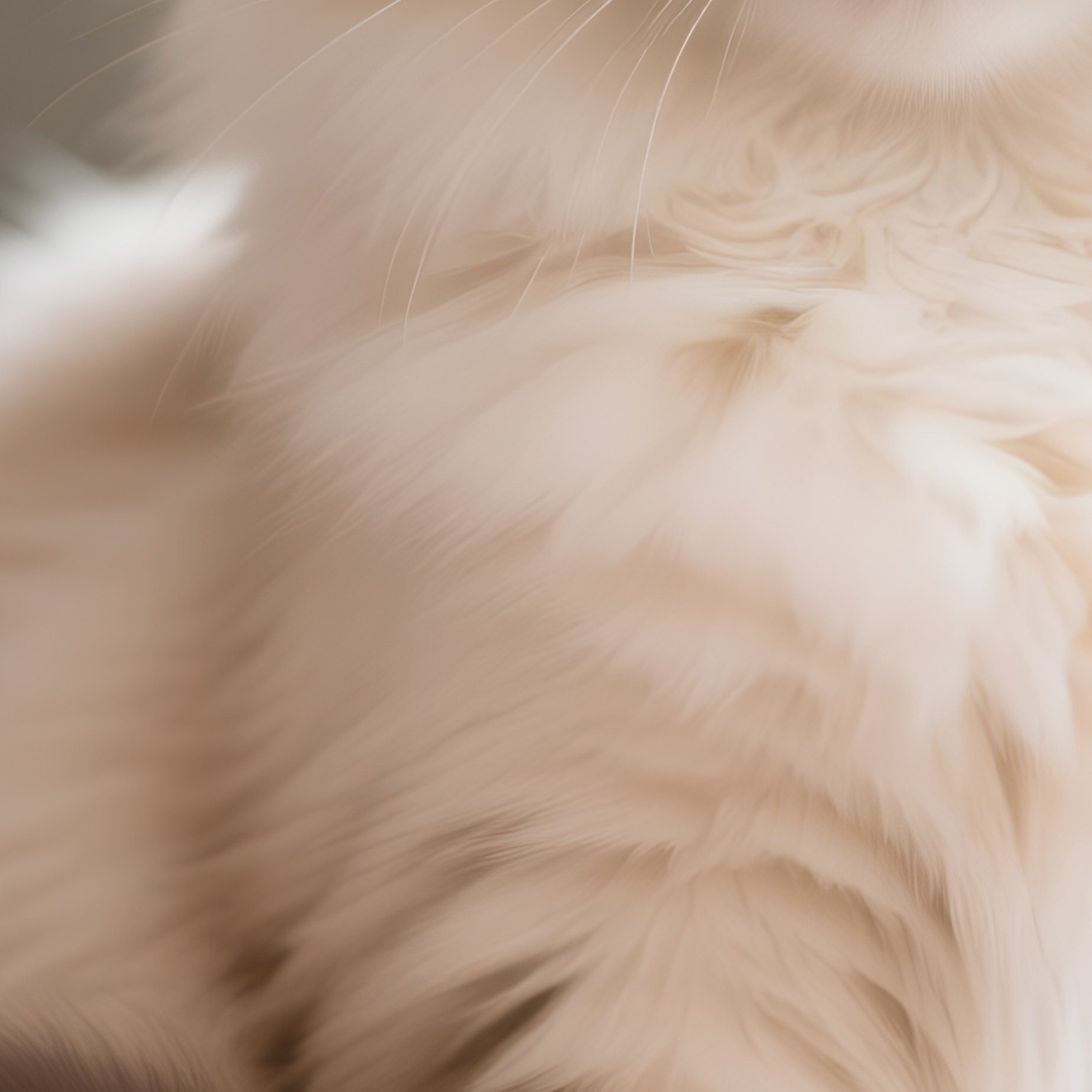 A Turkish Van Cat Sitting With Tail Around Paws - Full Resolution Quality Preview