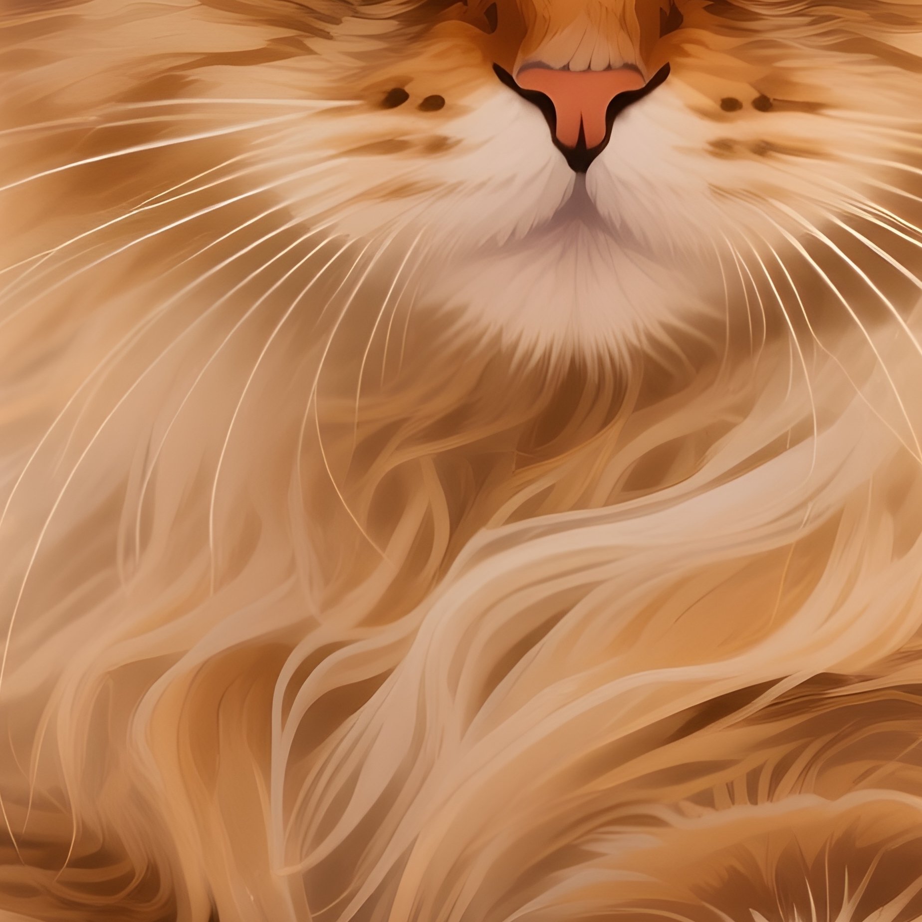 A Turkish Van Full Body Stretch With Front Legs Forward Digital Art - Full Resolution Quality Preview