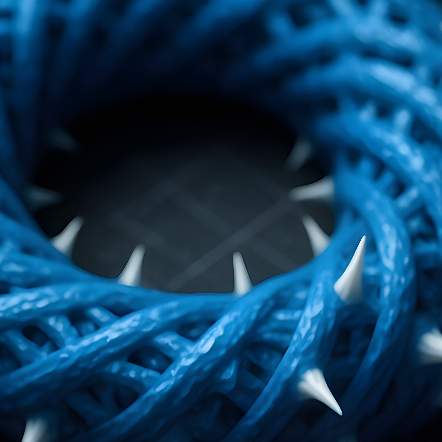 A Twisted Spiked Structure Resembling A Snake Or Worm 3D Modeling - Full Resolution Quality Preview