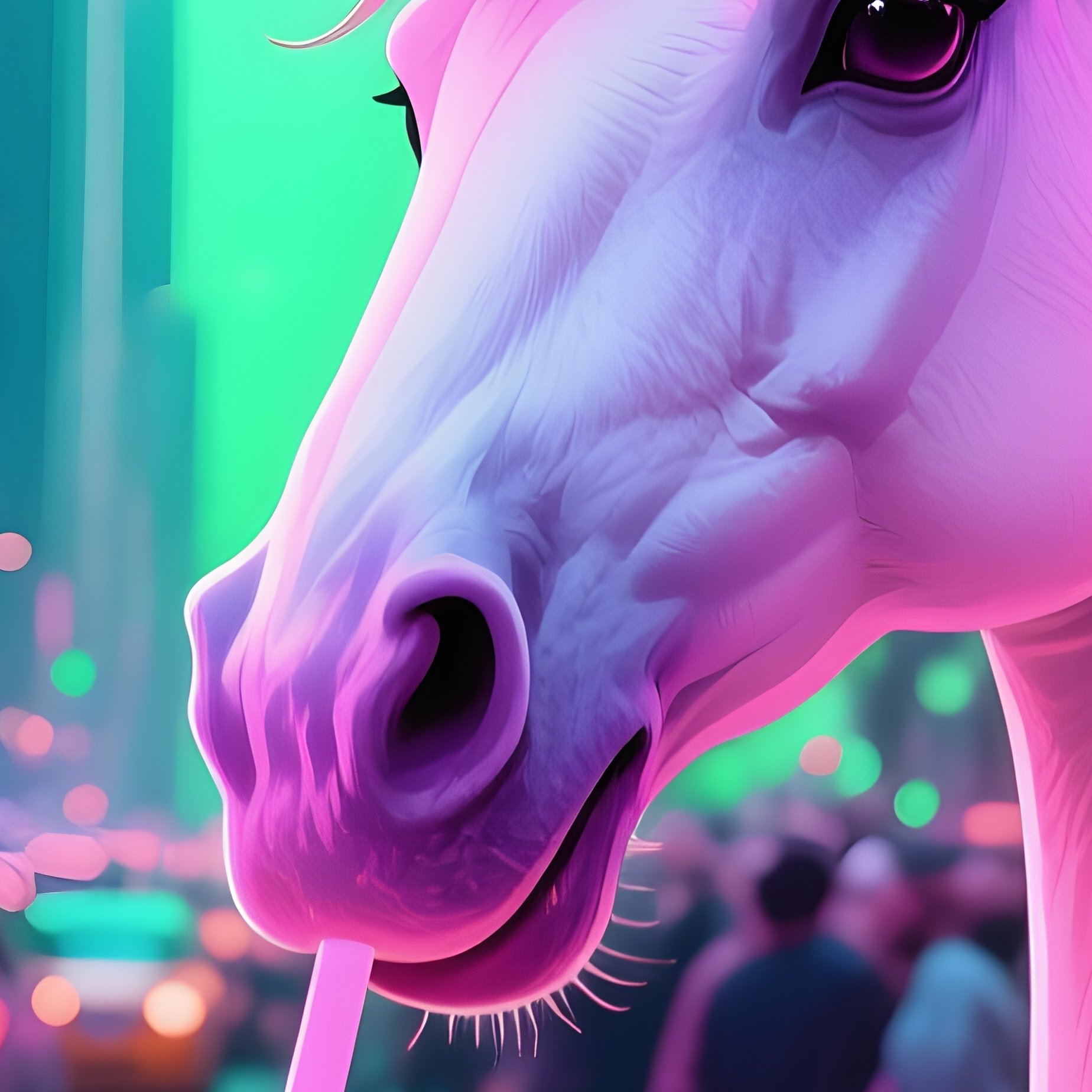 A Unicorn Sitting In Traffic Drinking Bubble Tea Digital Art - Full Resolution Quality Preview