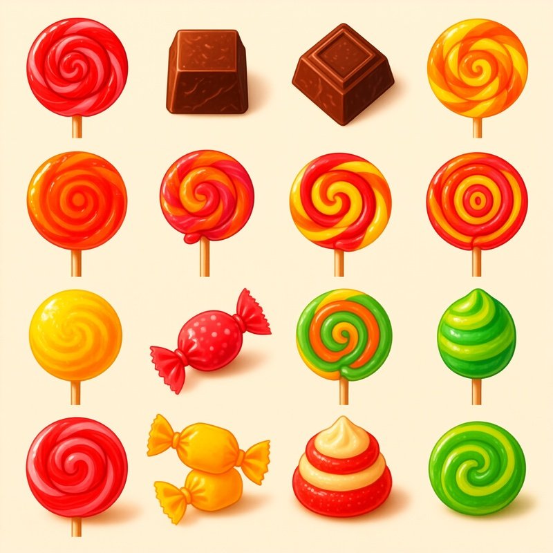 A Variety Of Candies And Sweets Candies Sweets