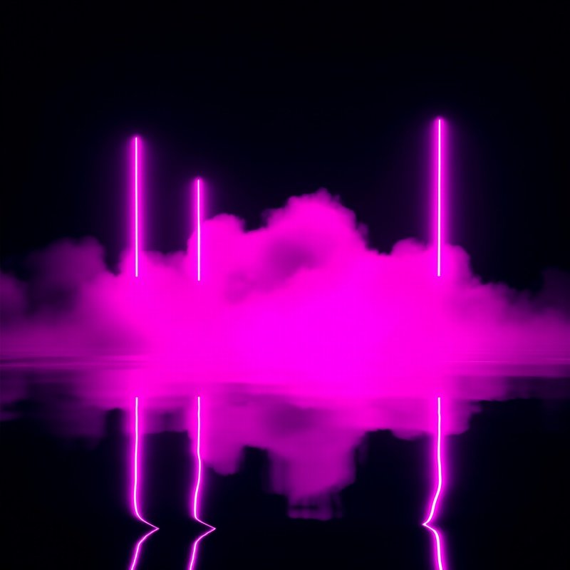A Vibrant Display Of Neon Lights And Fog Neon Fog
