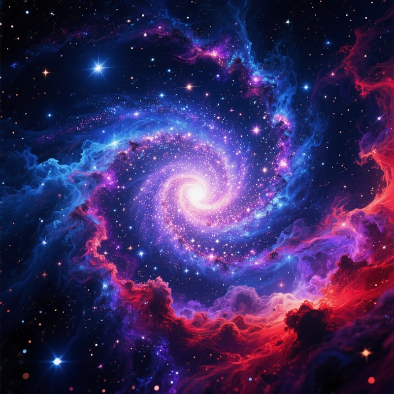 A Vibrant Galaxy In Space Galaxy Space