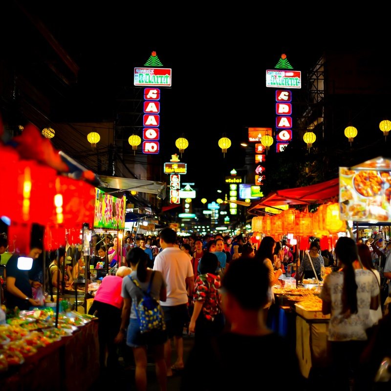 A Vibrant Market In Bangkok Thailand