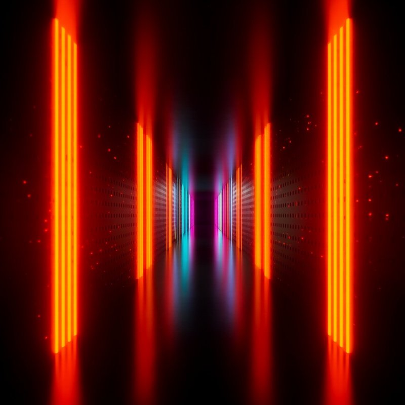 A Vibrant Neon Lit Corridor Neon Corridor