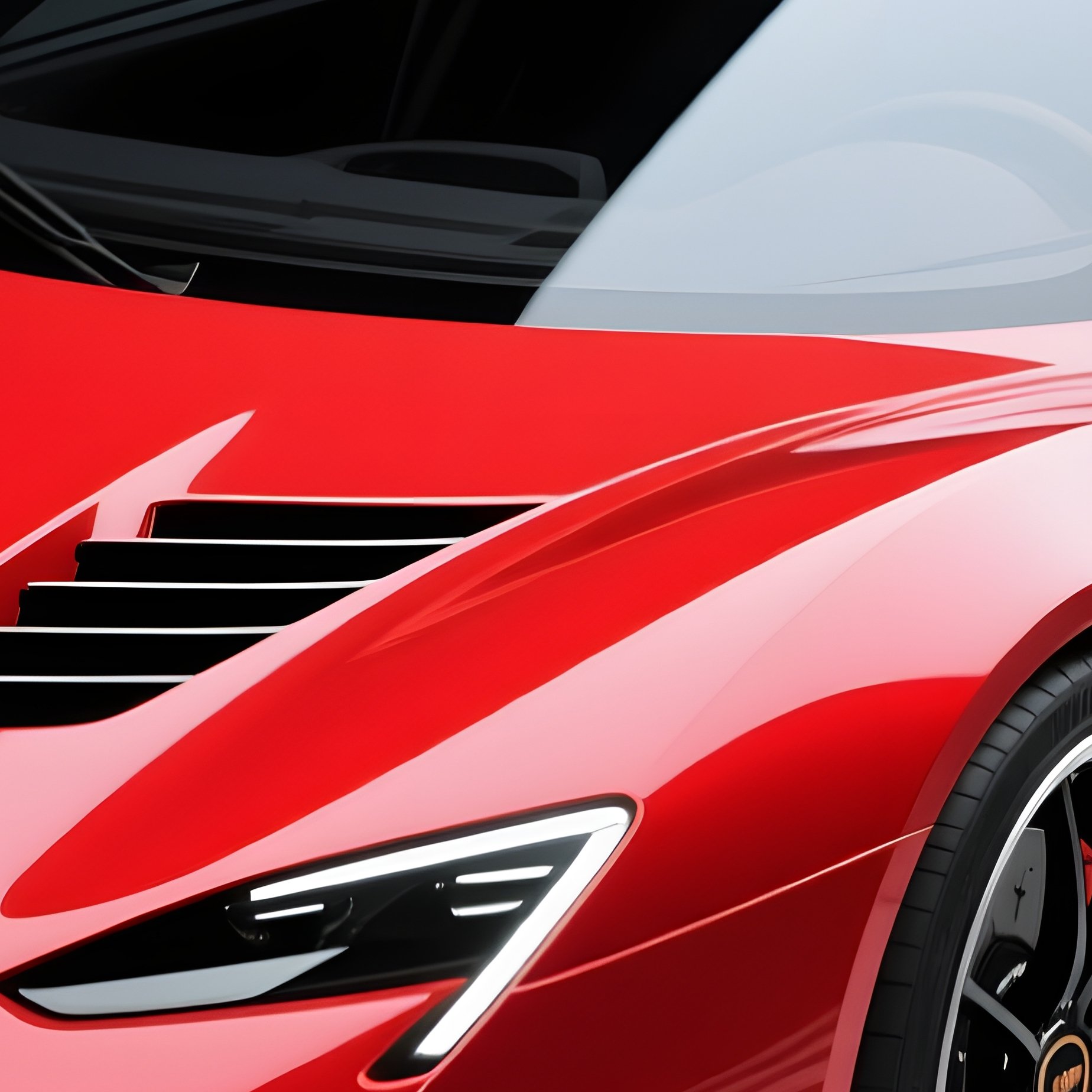 A Vibrant Red Sports Car Sports Car Digital Rendering - Full Resolution Quality Preview