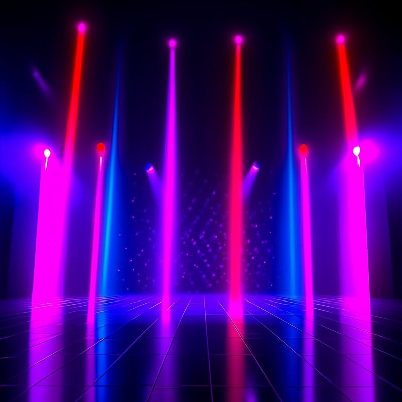 A Vibrant Stage Setting Stage Lights