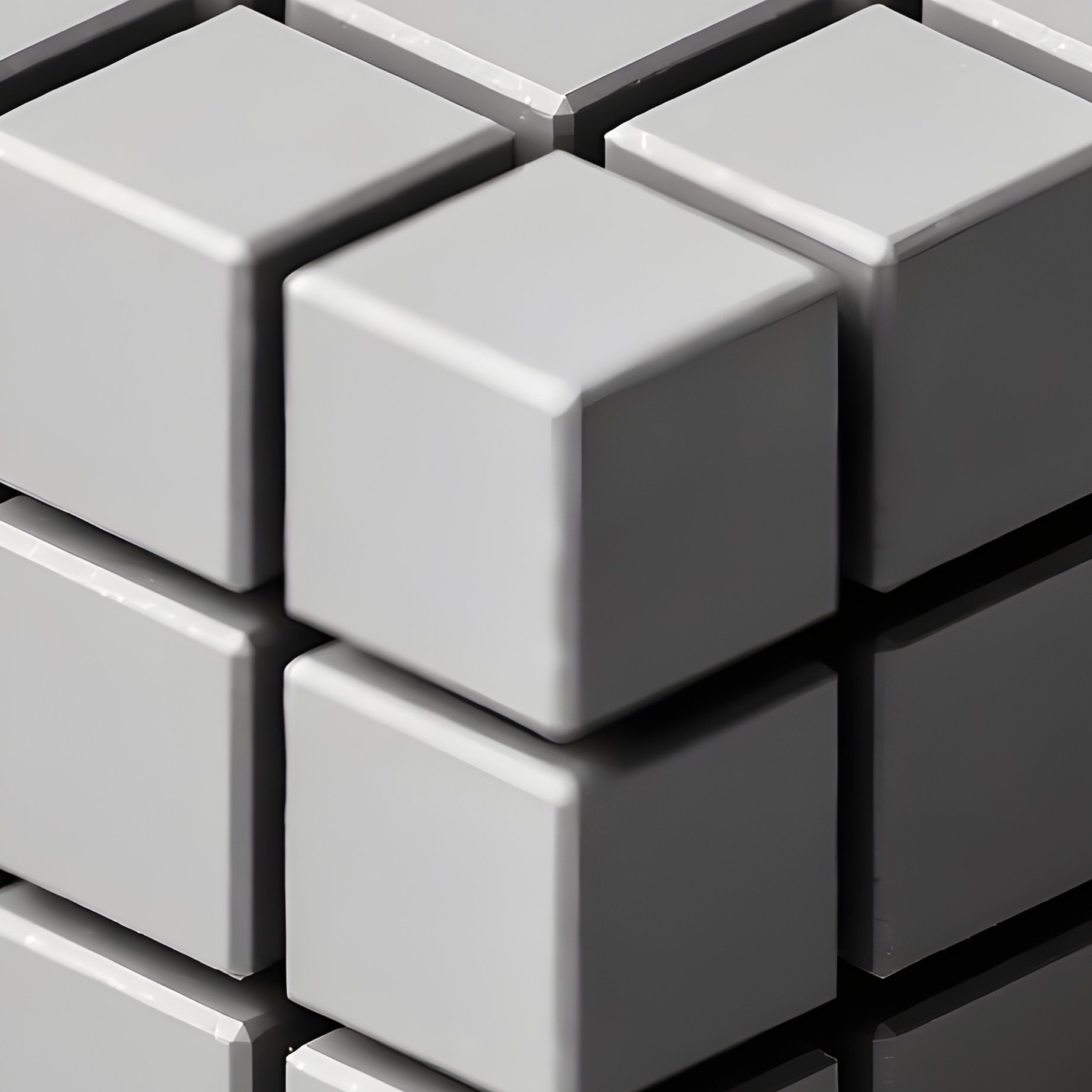 A Voxel Cluster Button Made Of Many Tiny Cubes All The Same Color No Pixel Art - Full Resolution Quality Preview