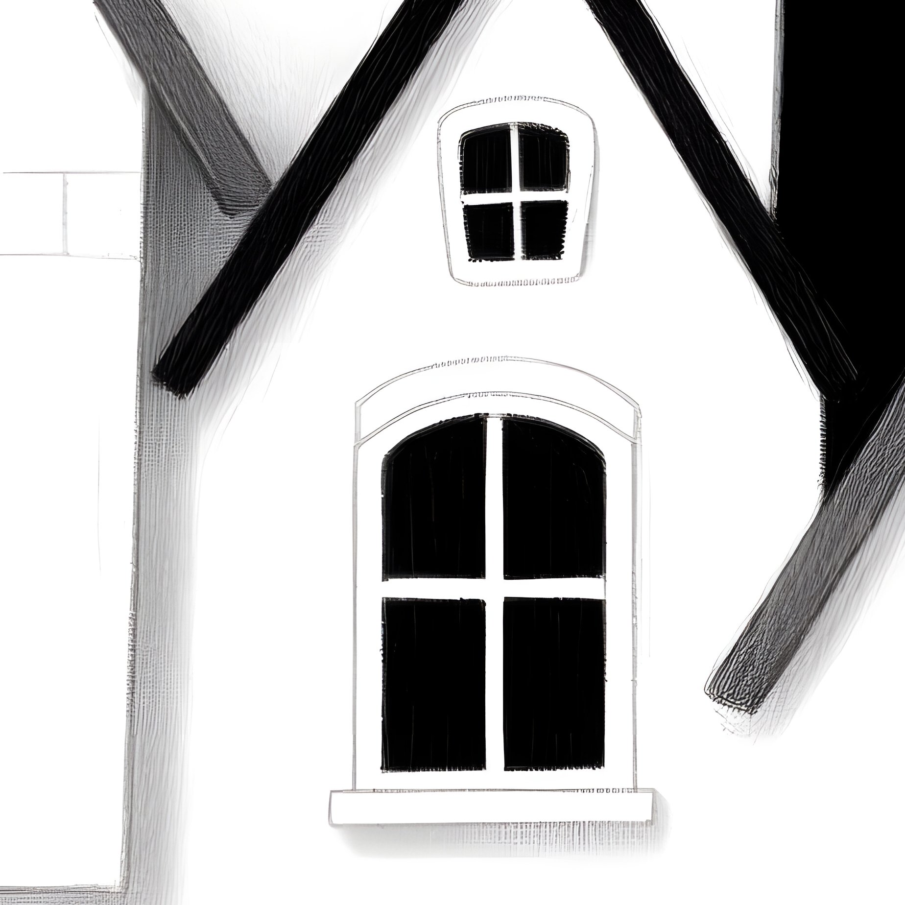 A Whimsical House Under A Moonlit Sky House Moon - Full Resolution Quality Preview