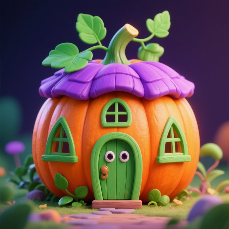 A Whimsical Pumpkin House Pumpkin House