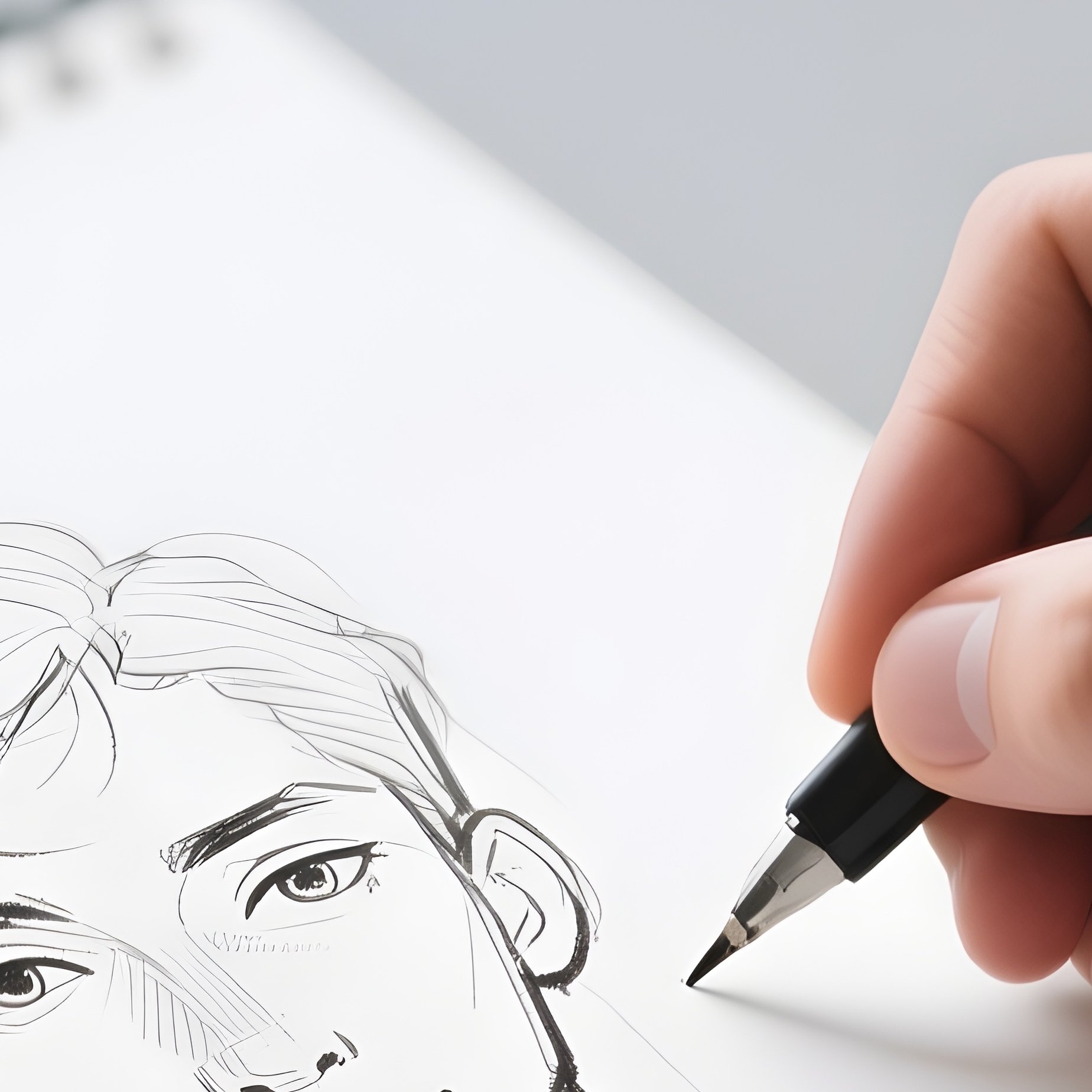 A White Creative Professional Sketching Ideas In A Notebook. - Full Resolution Quality Preview