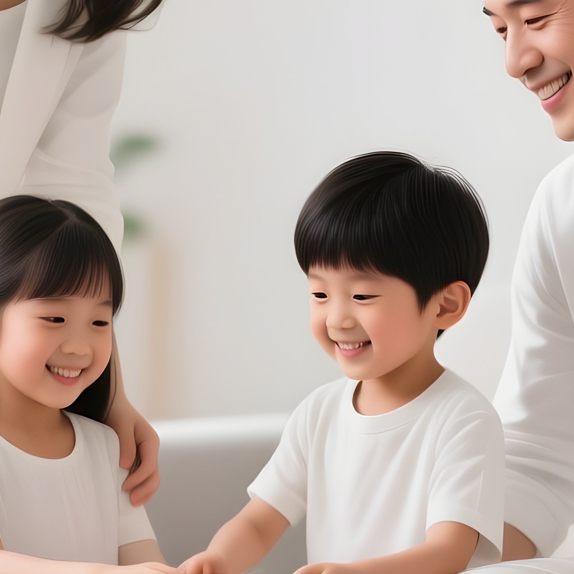 A White Family Packing Suitcases For A Vacation Trip. - Full Resolution Quality Preview