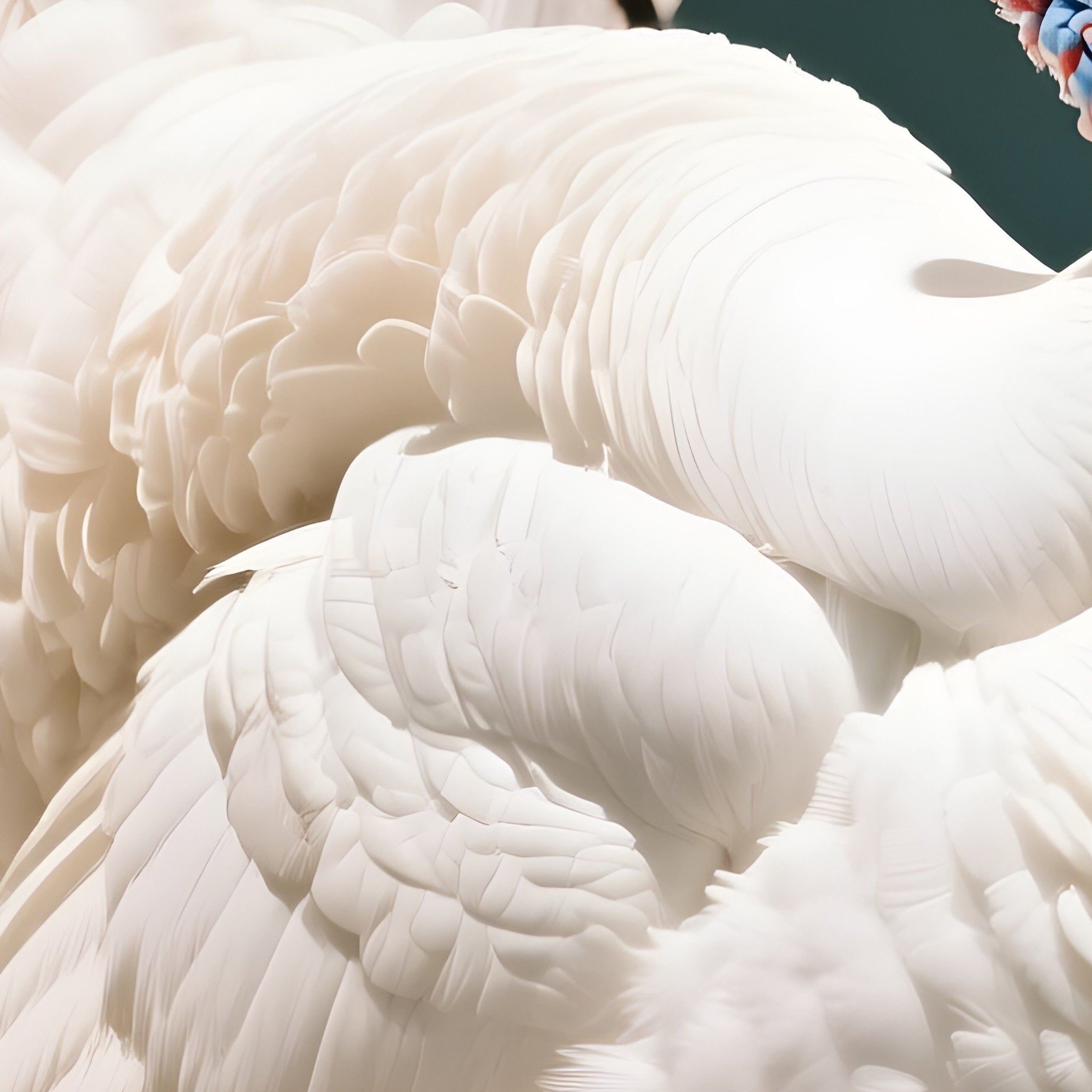 A White Holland Turkey At An Exhibition - Full Resolution Quality Preview