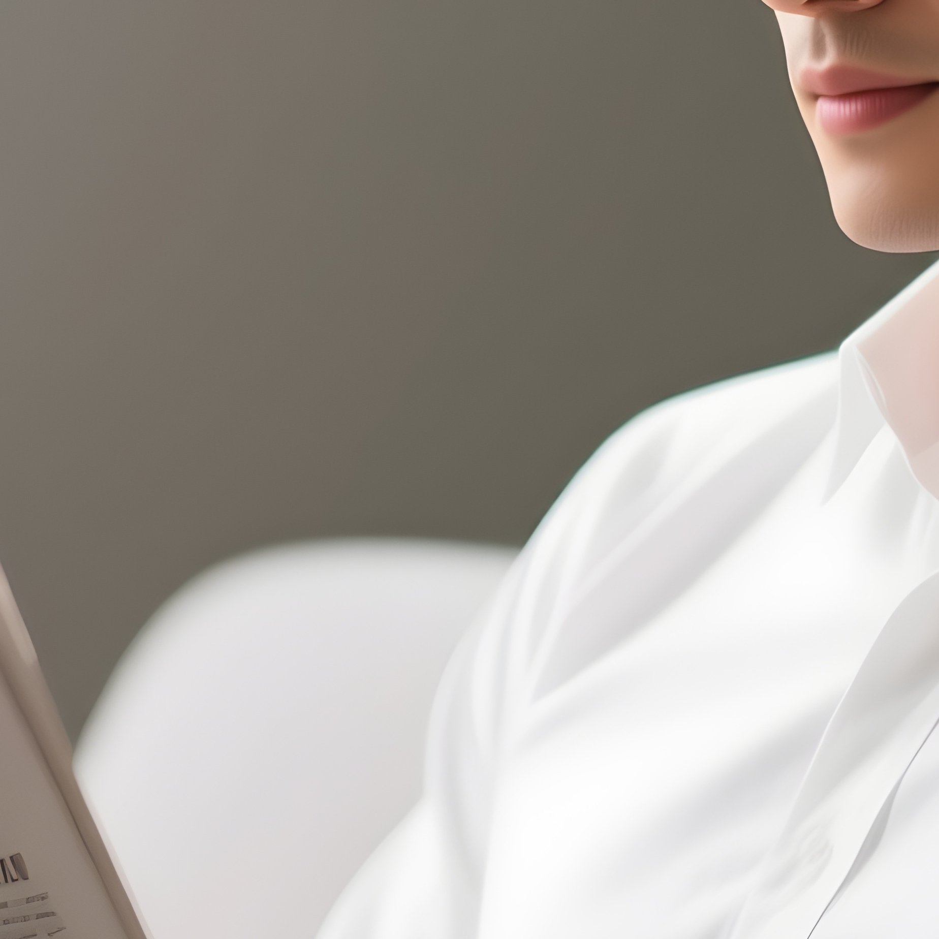 A White Man Enjoying A Quiet Moment With A Morning Newspaper. - Full Resolution Quality Preview