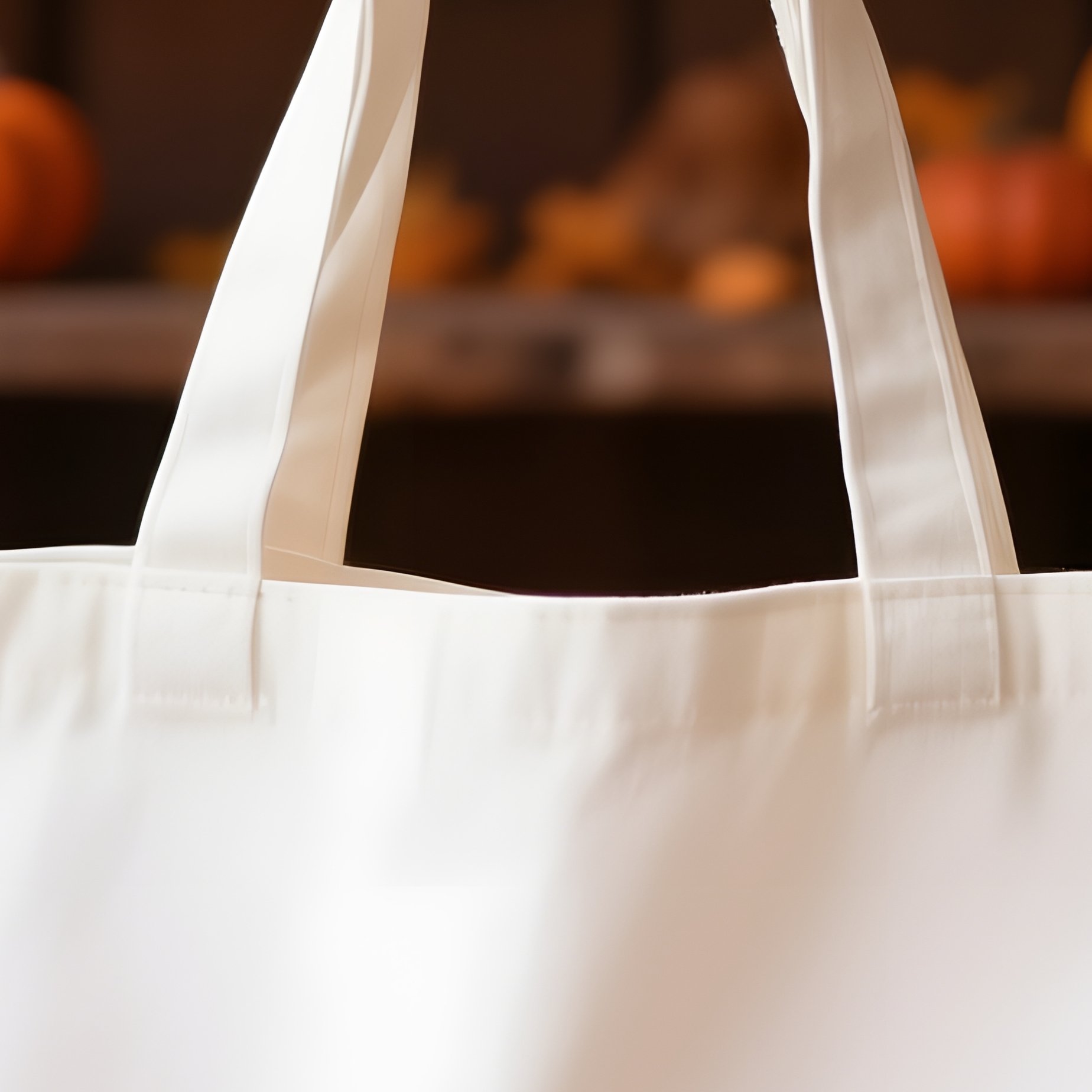 A White Tote Bag Autumn Halloween - Full Resolution Quality Preview