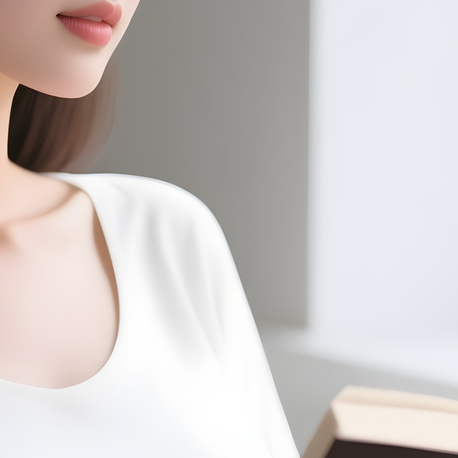 A White Woman Relaxing With A Book And Tea By The Window. - Full Resolution Quality Preview