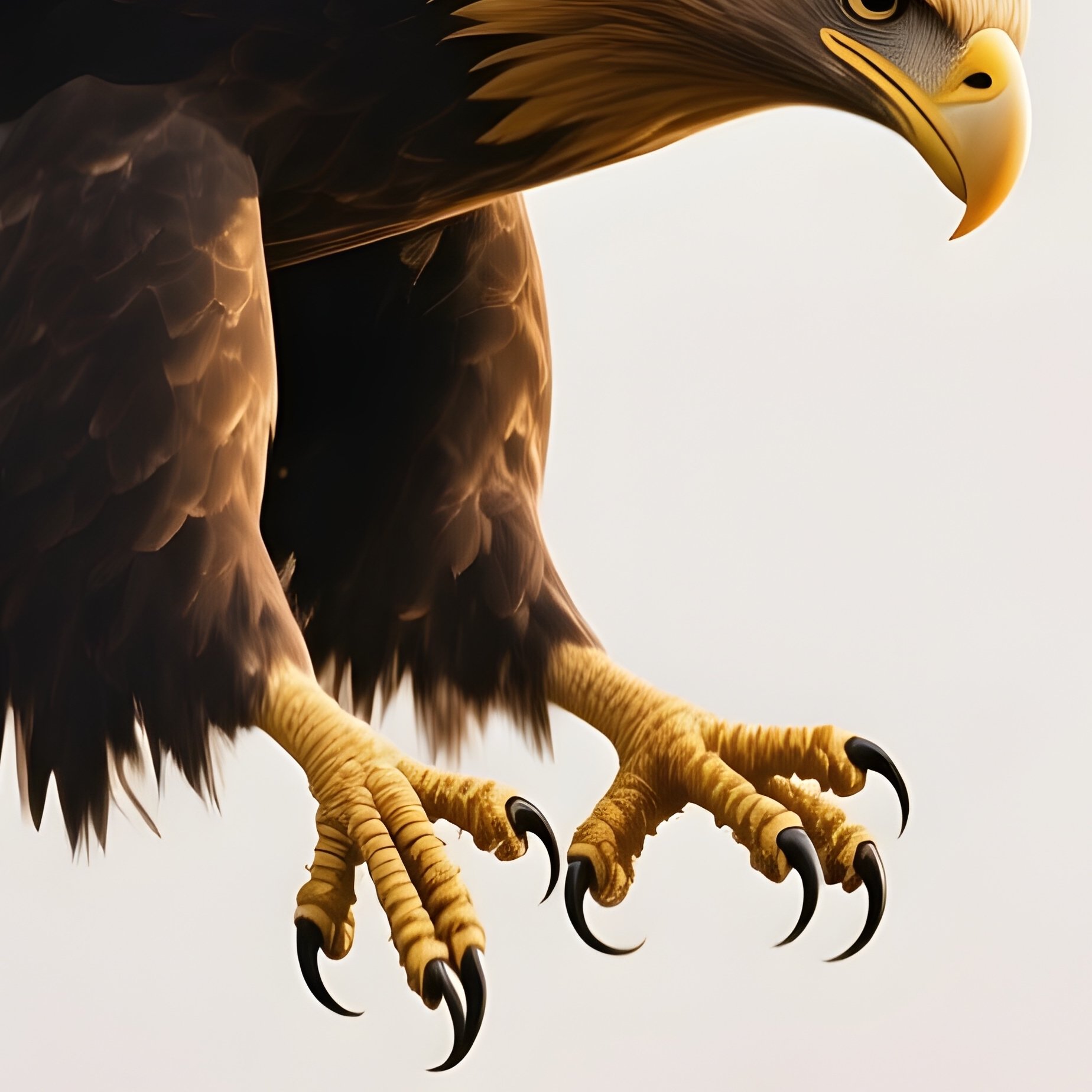 A Wild Golden Eagle Locking Claws Mid Air With Another. - Full Resolution Quality Preview