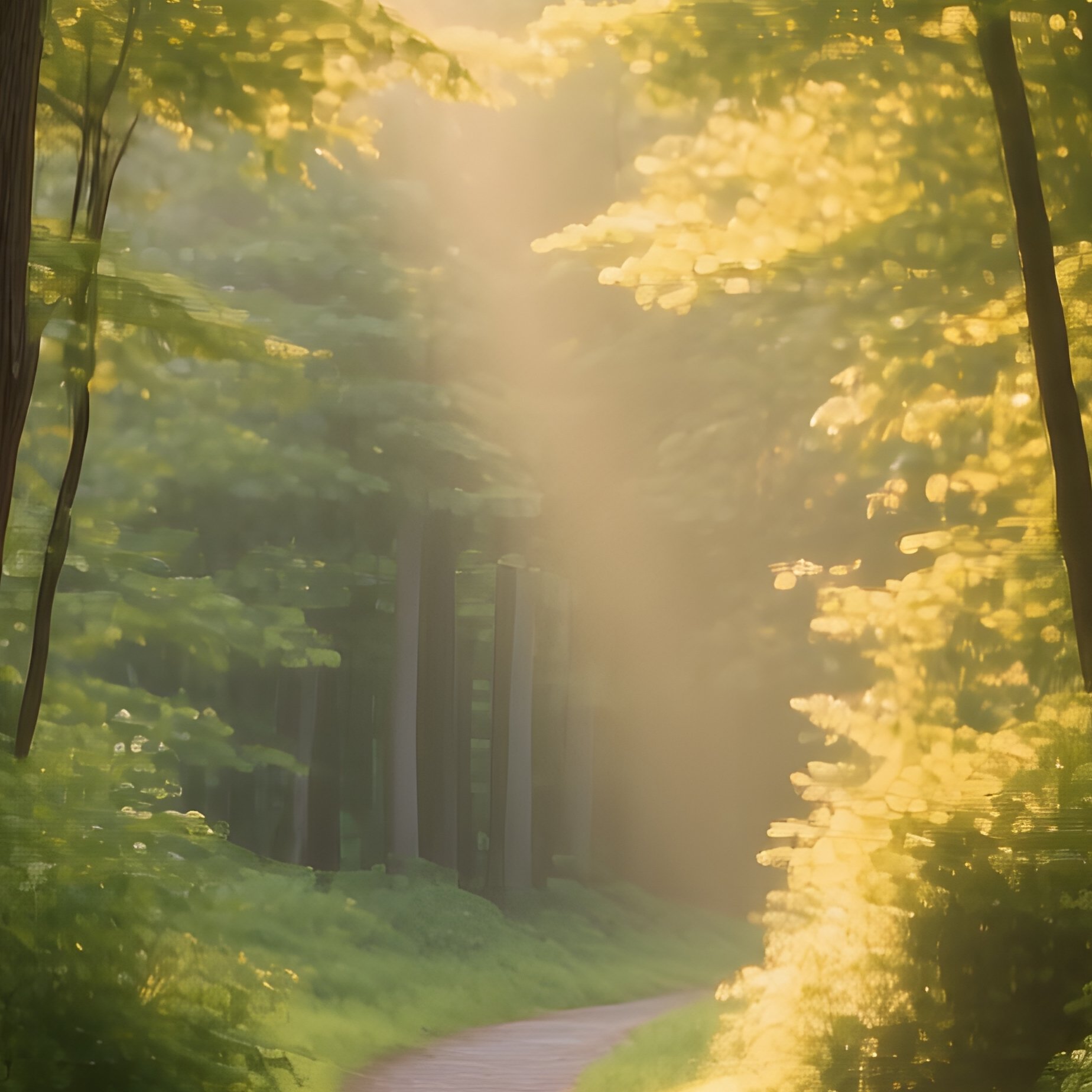 A Winding Path Through A Forest Forest Path - Full Resolution Quality Preview