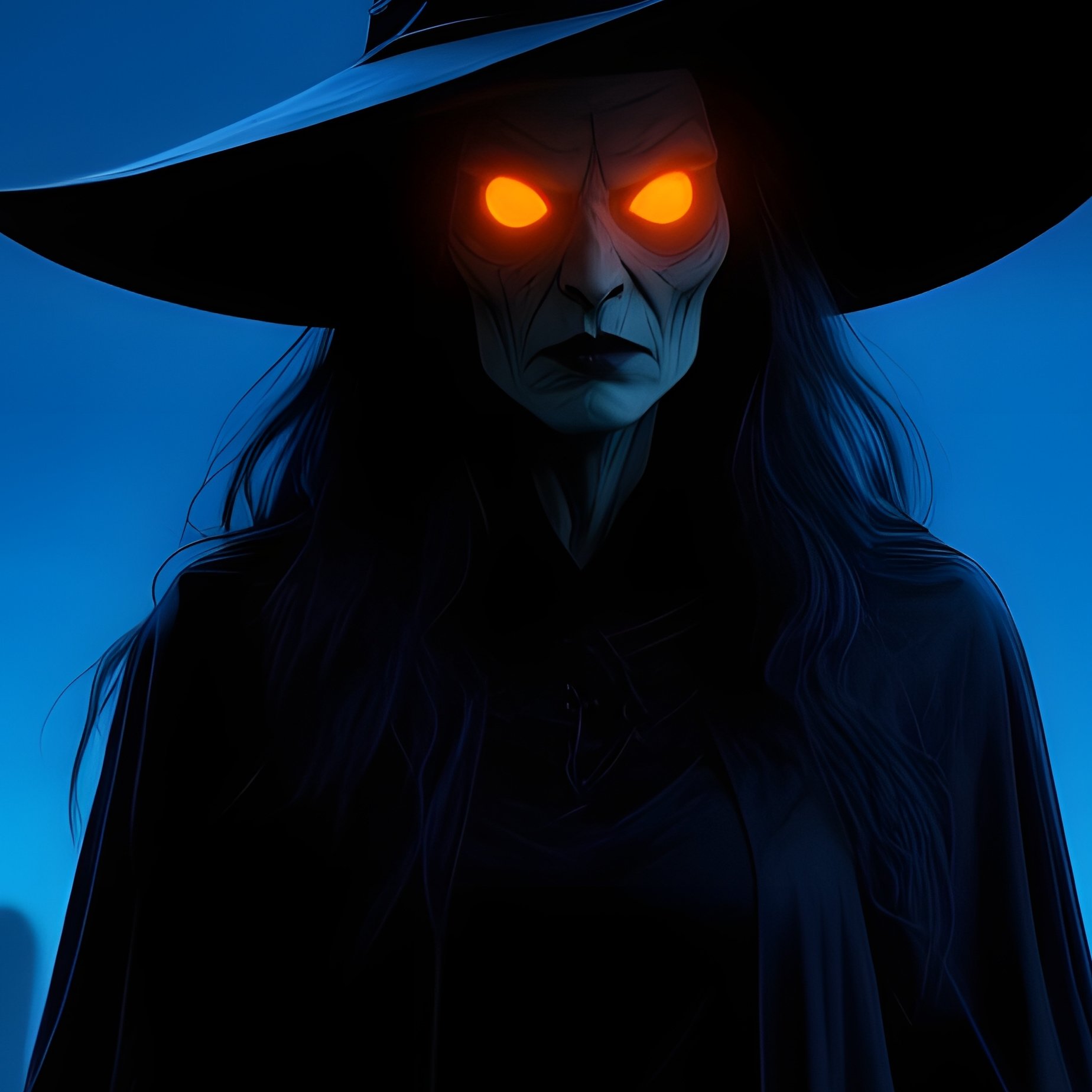 A Witch Figure In A Graveyard Setting Halloween Witch - Full Resolution Quality Preview