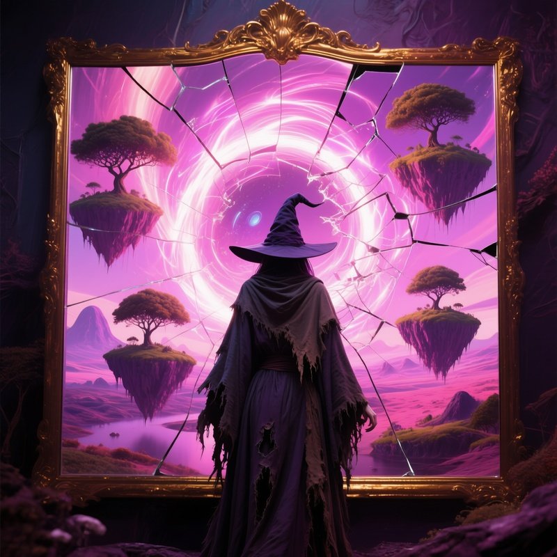 A Witch In A Mirror World With A Portal To Another Dimension