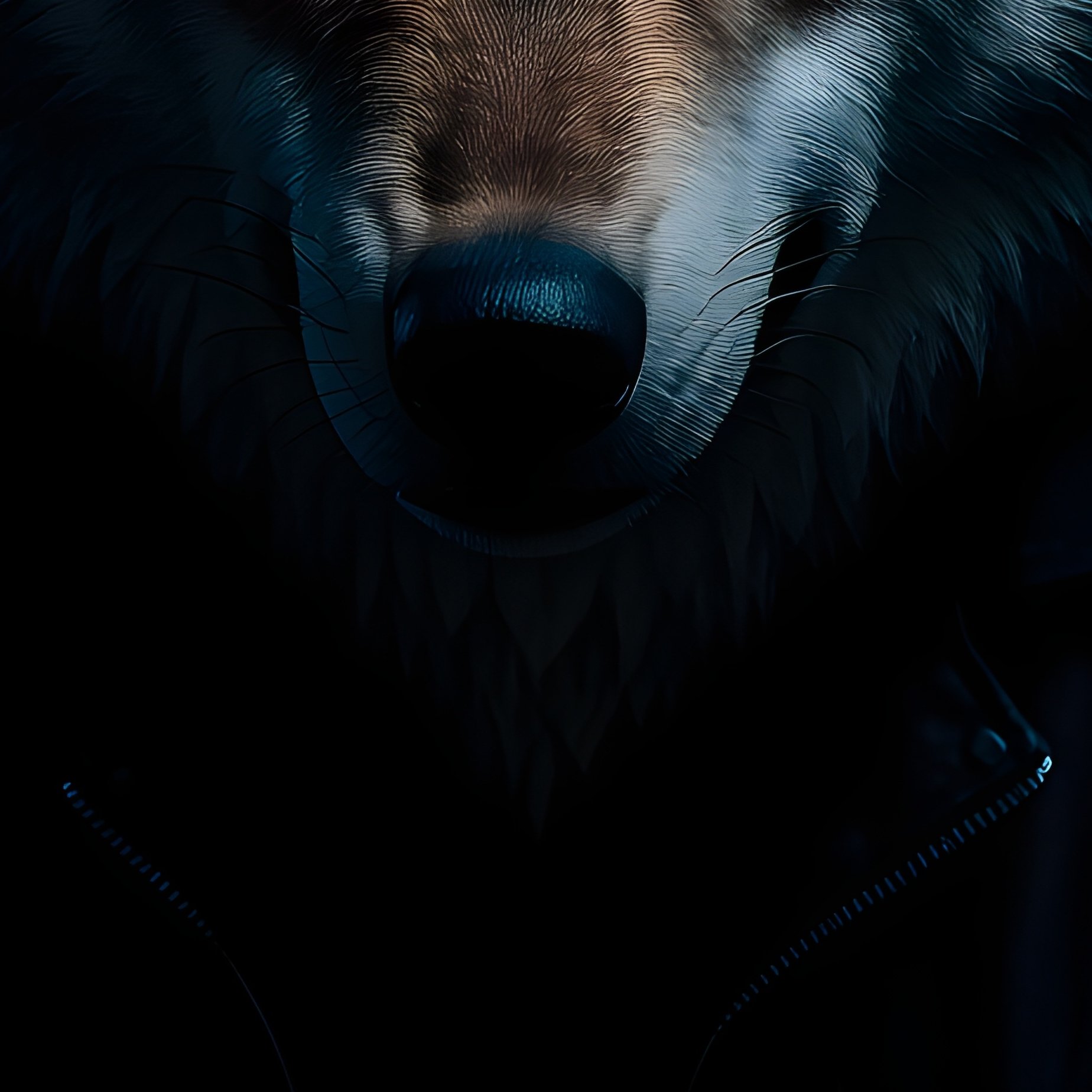 A Wolf Dj With Laser Eyes In A Mysterious Lab - Full Resolution Quality Preview