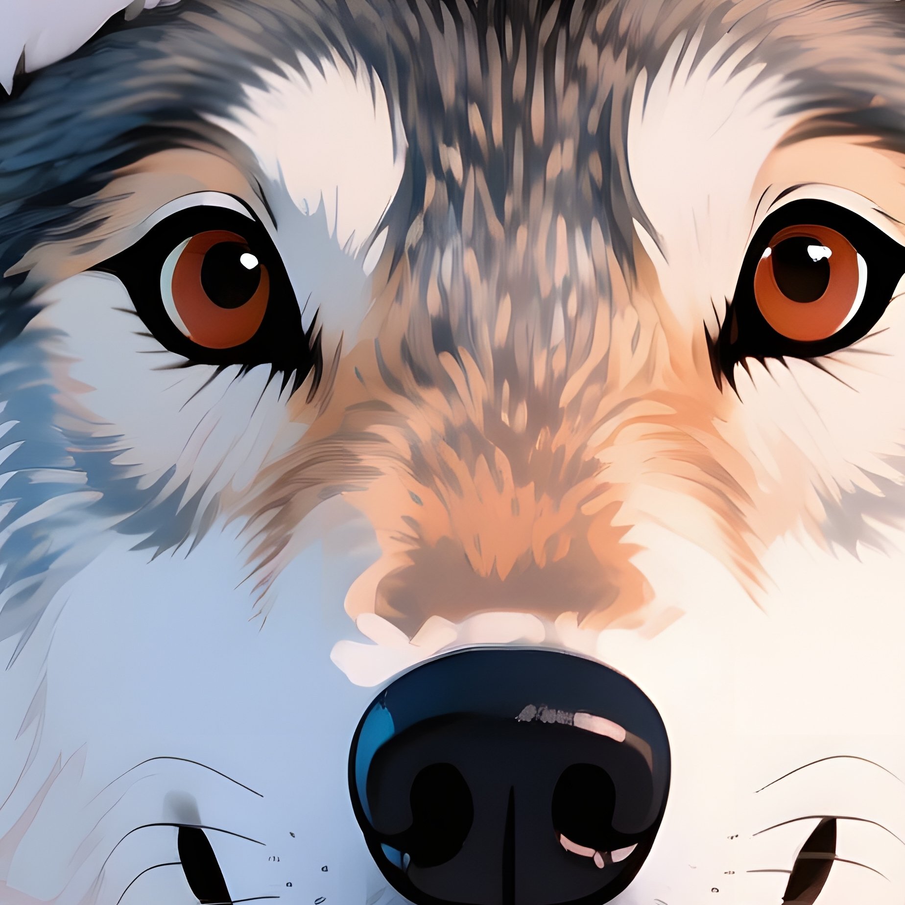 A Wolf Wearing A Santa Hat Christmas Wolf - Full Resolution Quality Preview