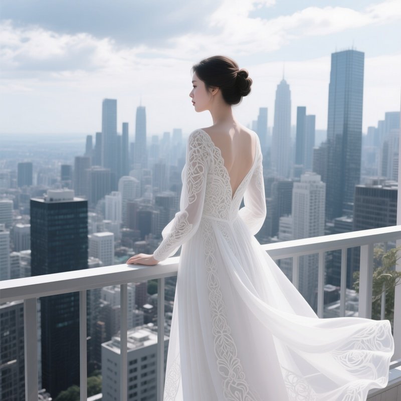 A Woman In An Elegant White Dress Woman Dress
