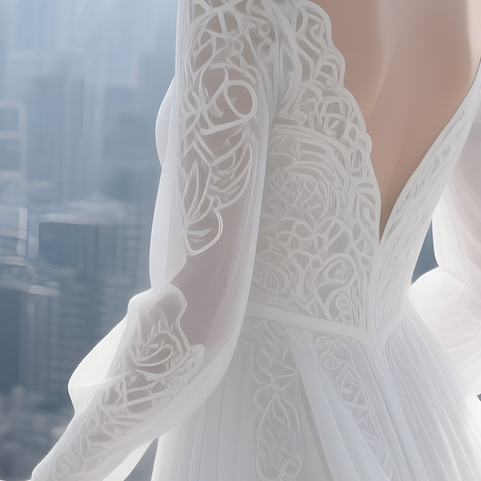 A Woman In An Elegant White Dress Woman Dress - Full Resolution Quality Preview