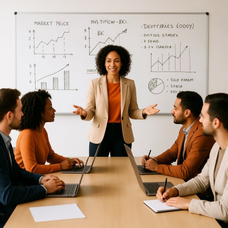A Woman Presenting In A Meeting Room Business Presentation