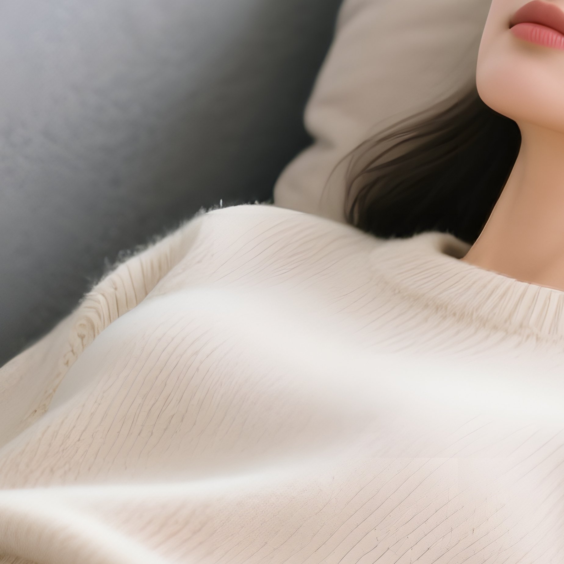 A Woman Relaxing On A Sofa Relaxation Interior - Full Resolution Quality Preview