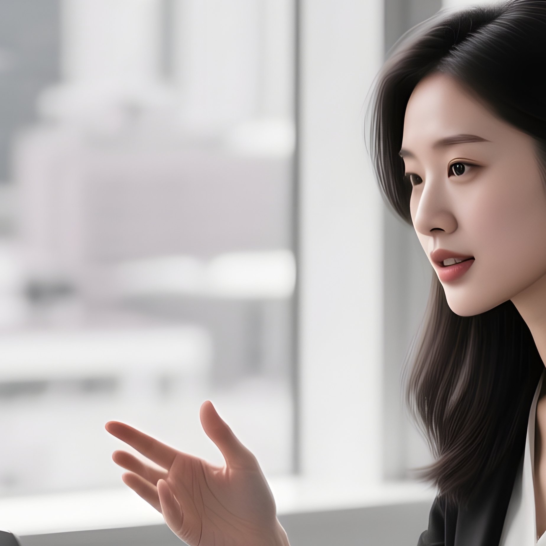 A Woman Working At A Desk Office Workplace - Full Resolution Quality Preview