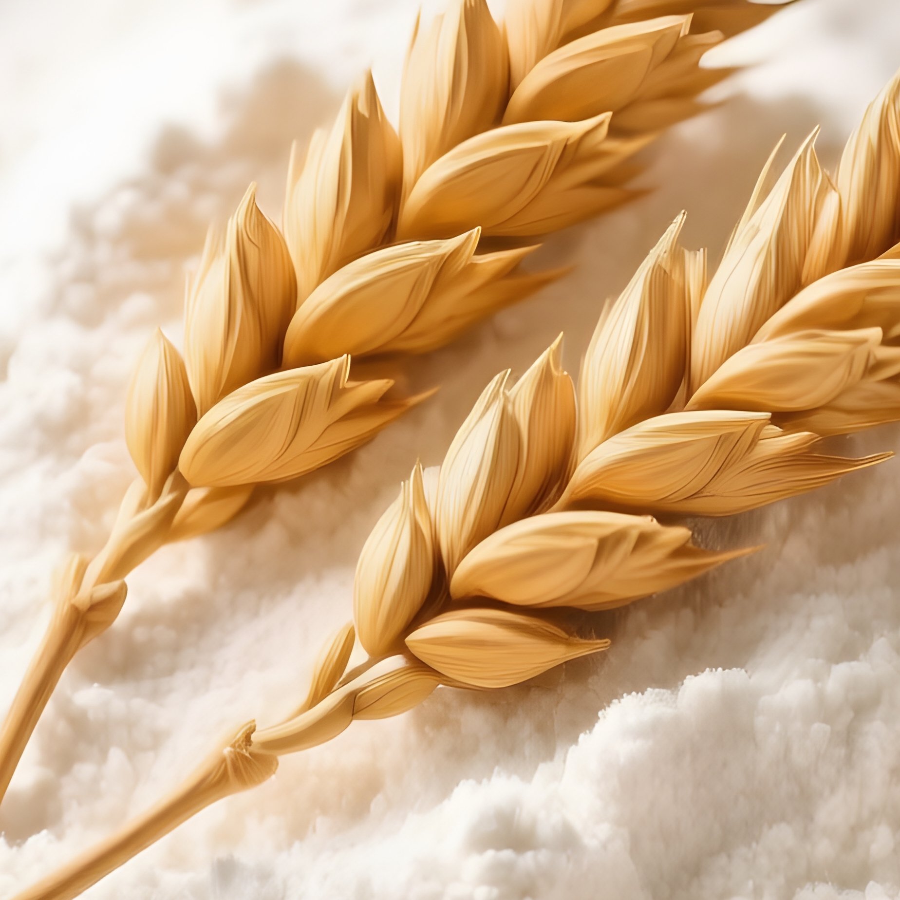 A Wooden Bowl Filled With Flour And Wheat Stalks Flour Wheat - Full Resolution Quality Preview