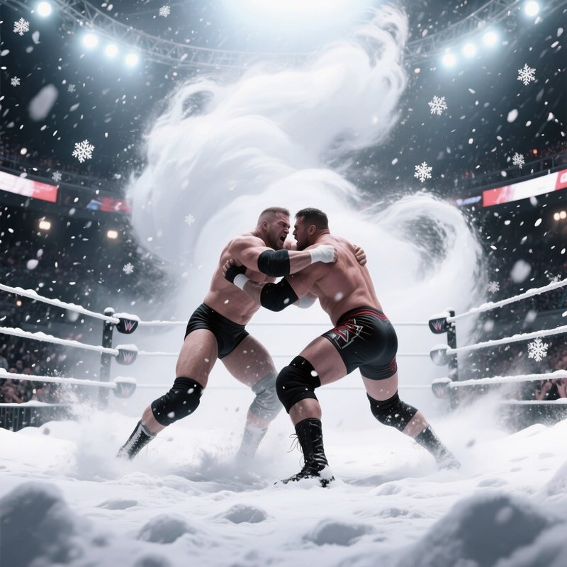 A Wrestling Scene Blizzard Jack Inside Snowstorm