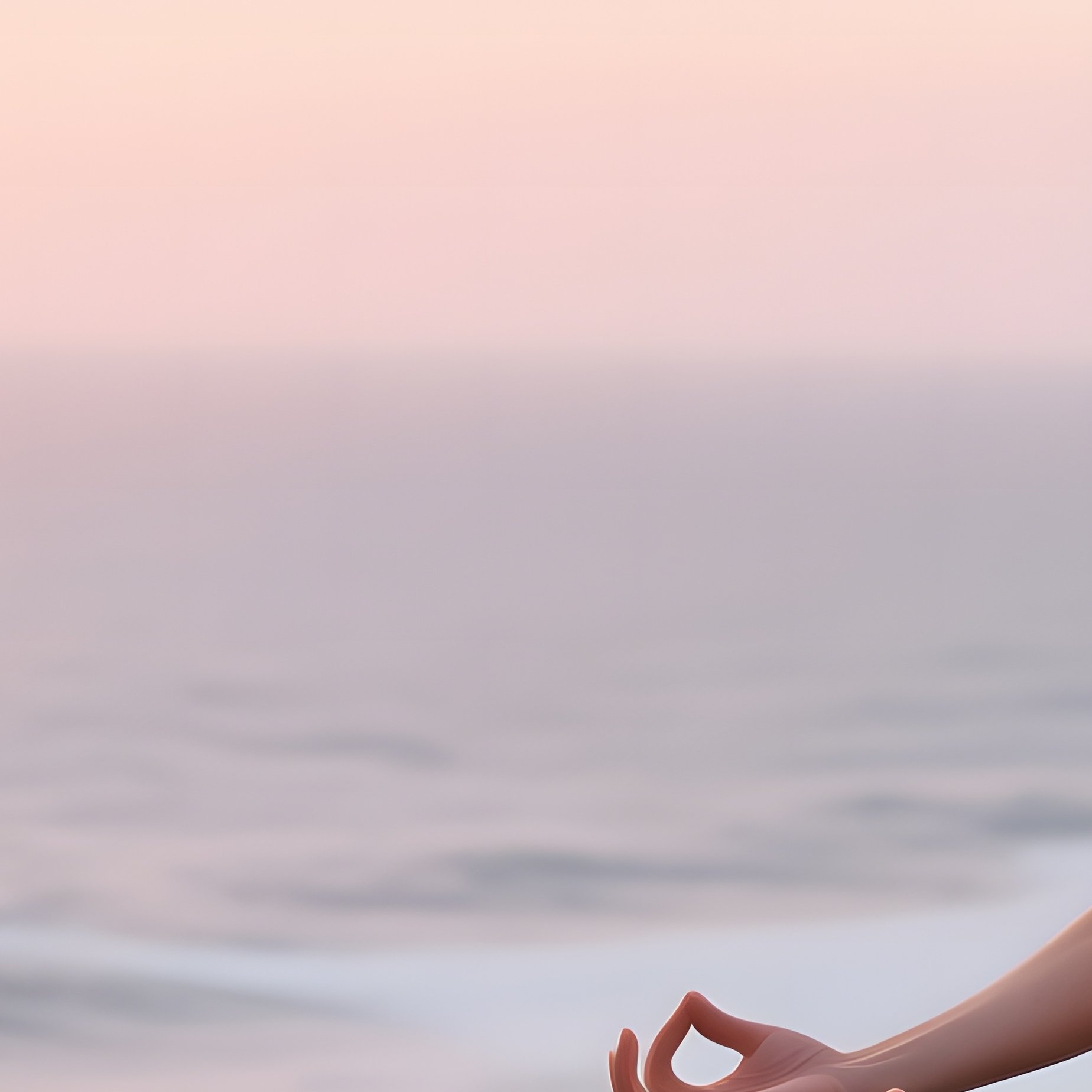 A Yoga Instructor With A Gentle Layered Haircut Meditates On A Cliff Edge At Sunrise, Ocean Waves - Full Resolution Quality Preview