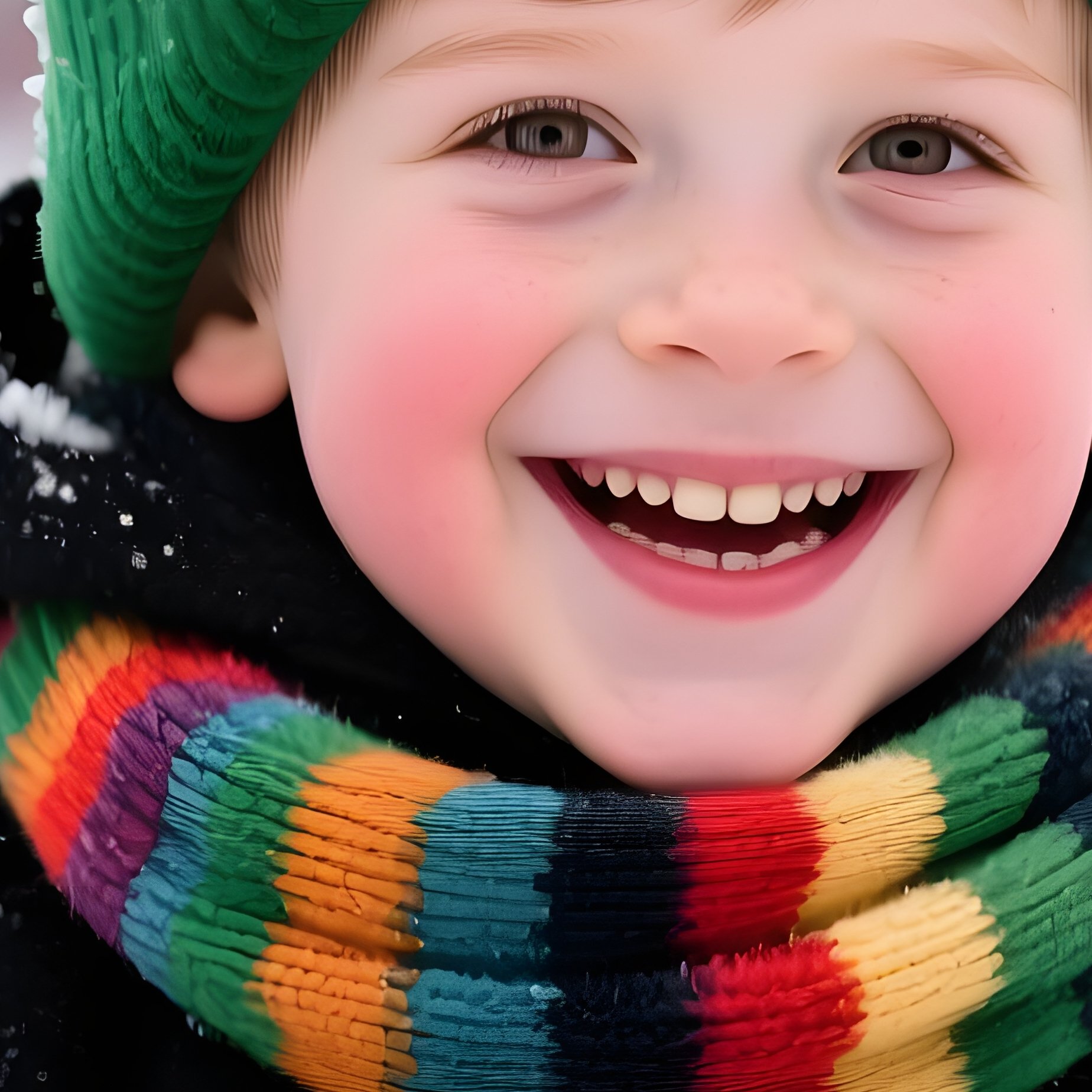 A Young Boy Enjoying A Winter Scene Winter Snow - Full Resolution Quality Preview