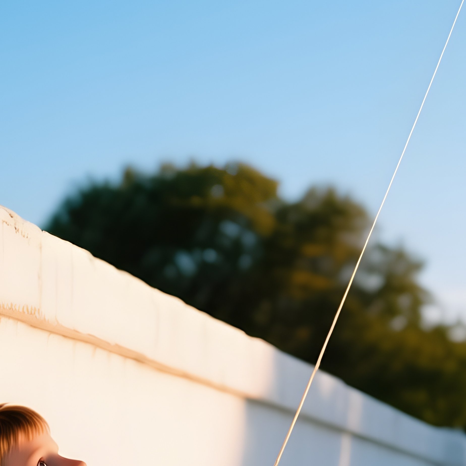 A Young Boy Flying A Kite Childhood Kite Flying - Full Resolution Quality Preview