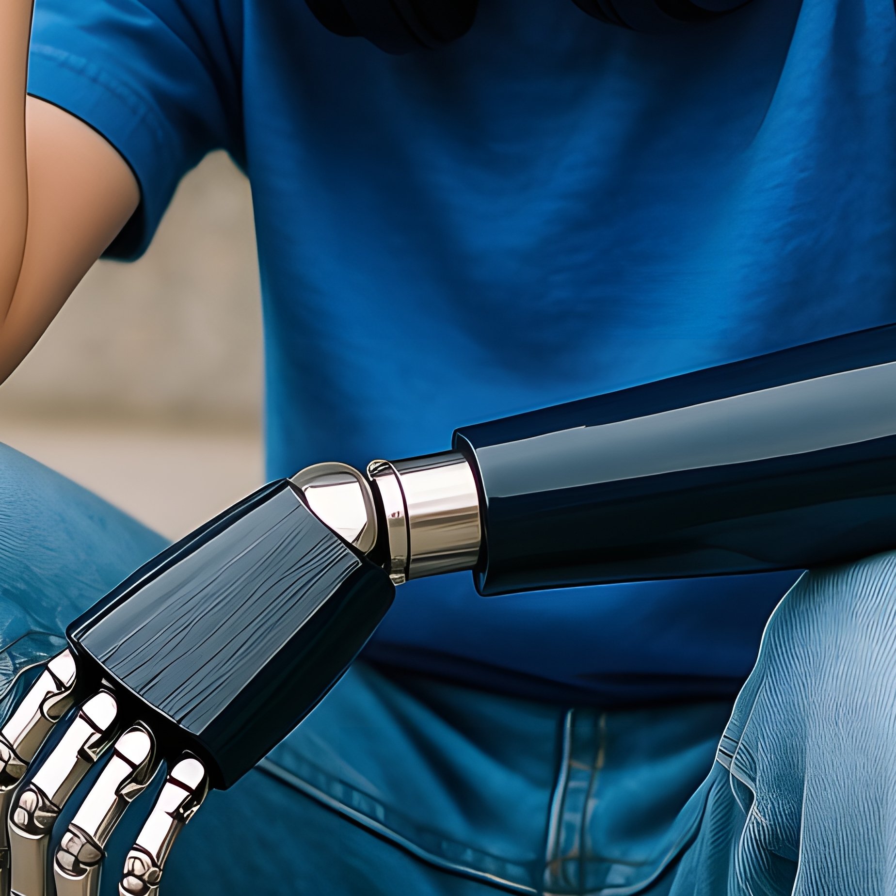 A Young Boy With A Prosthetic Arm Prosthetic Youth - Full Resolution Quality Preview