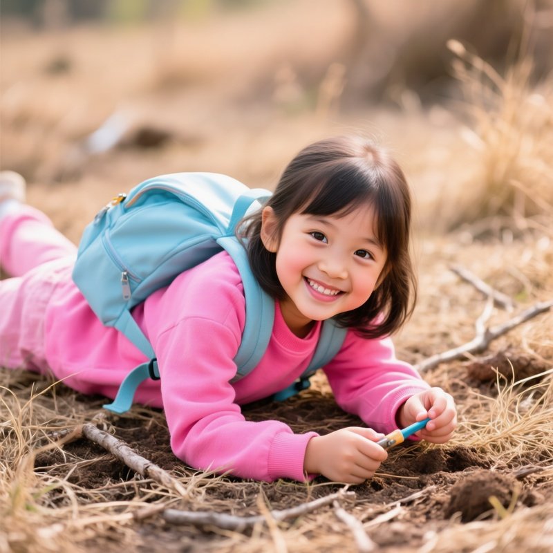 A Young Girl Exploring Outdoors Outdoor Exploration Childhood