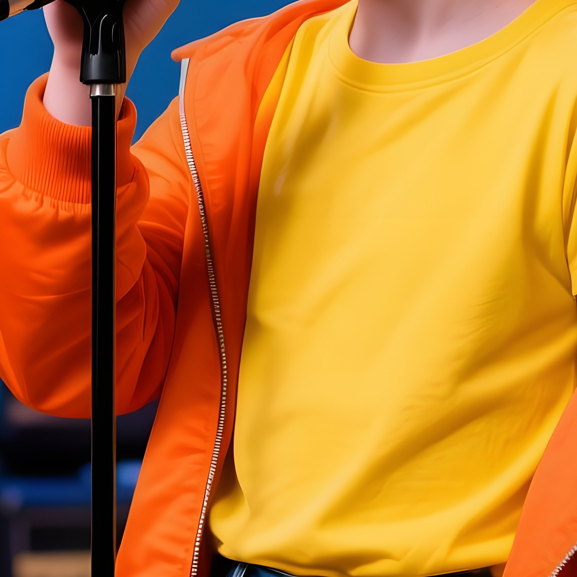 A Young Girl Singing Into A Microphone Music Performance - Full Resolution Quality Preview