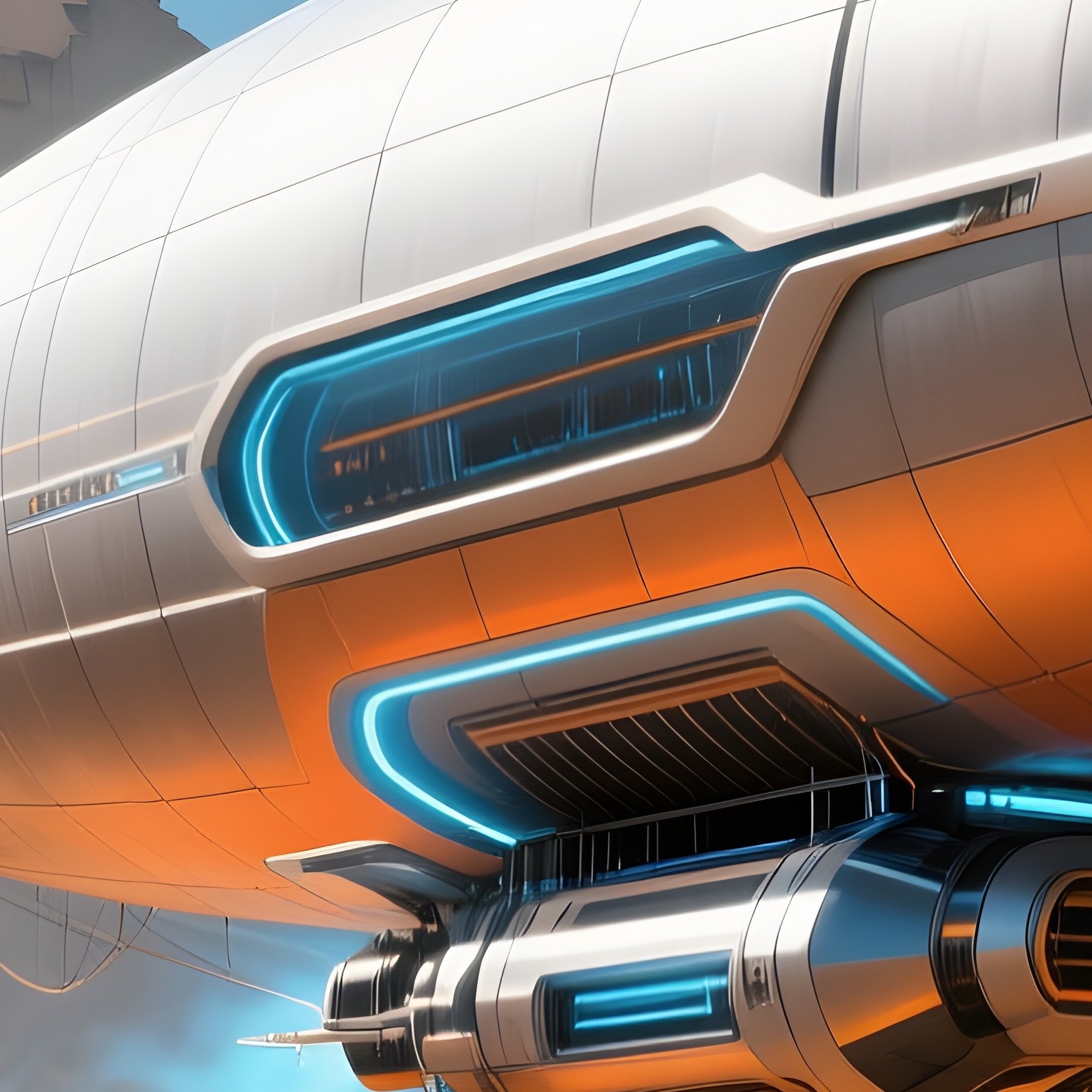 A Zeppelin Framed Between The Pyramids Sunlight Gleaming On Its Hull Science Fiction Image - Full Resolution Quality Preview